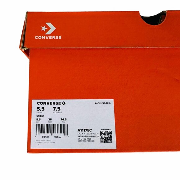 ⭐Converse Chuck 70 De Luxe Heel Platform Hi Sz 5.5 Men Shoes Boots Olive A11175C - Picture 8 of 9